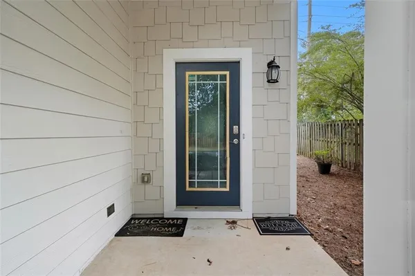 a view of a entryway door of the house