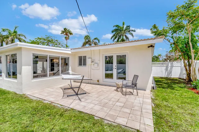 a view of a house with patio