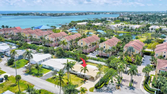 a view of lake and houses