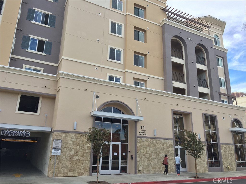 a front view of a building