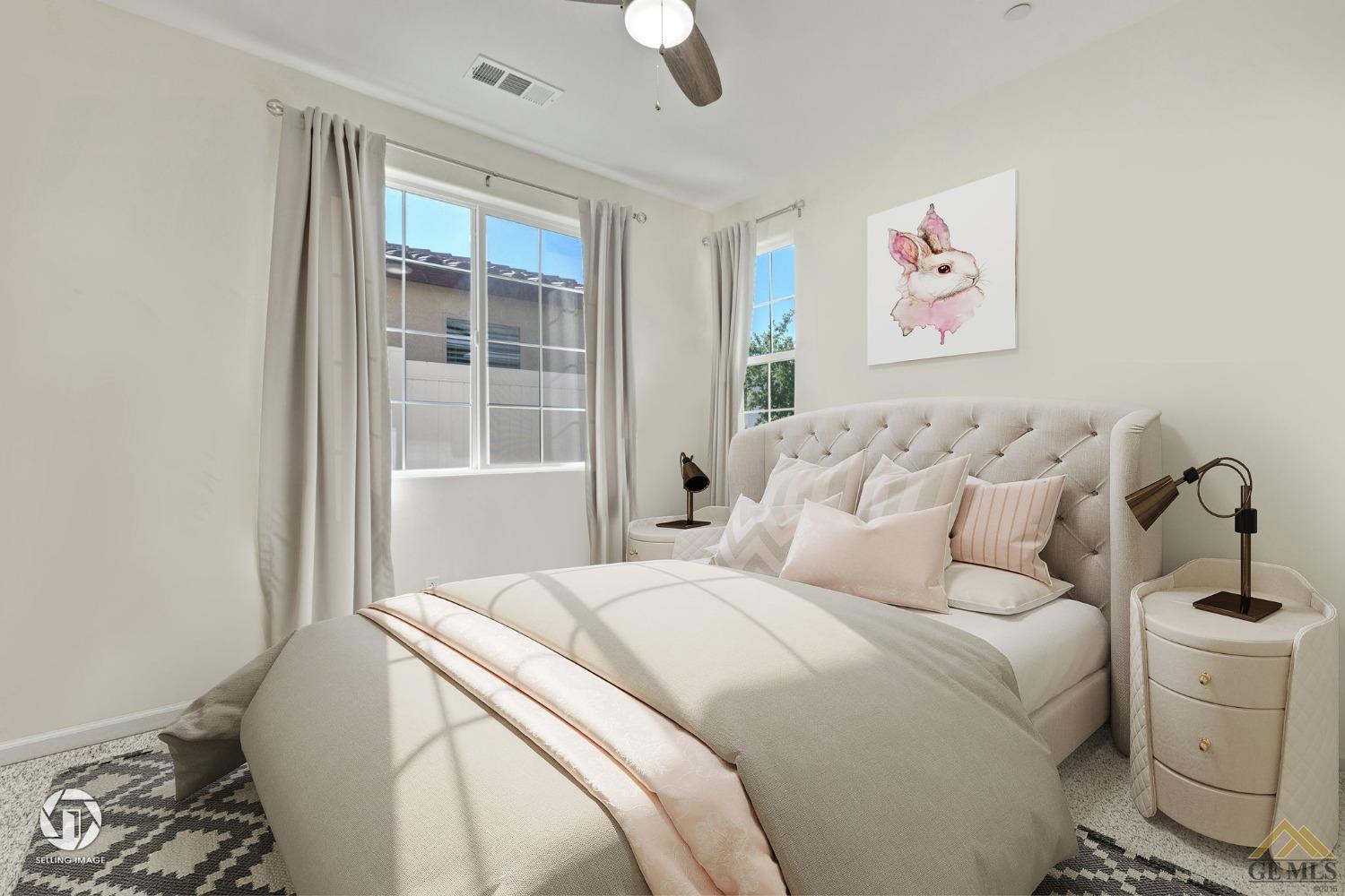 Undisclosed Address Bakersfield, CA 93311 - Photo 36 of 49 a bedroom with a bed and a window