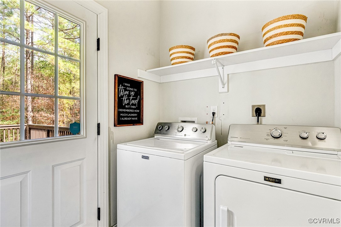 8773 Rock Cedar Road New Kent, VA 23124 - Photo 13 of 37 Washroom featuring washing machine and and laundry