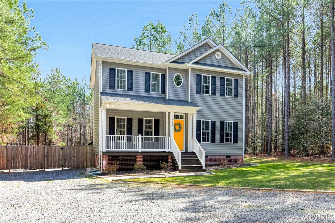 8773 Rock Cedar Road New Kent, VA 23124 - Photo 2 of 37 View of front of house featuring a front lawn, pri