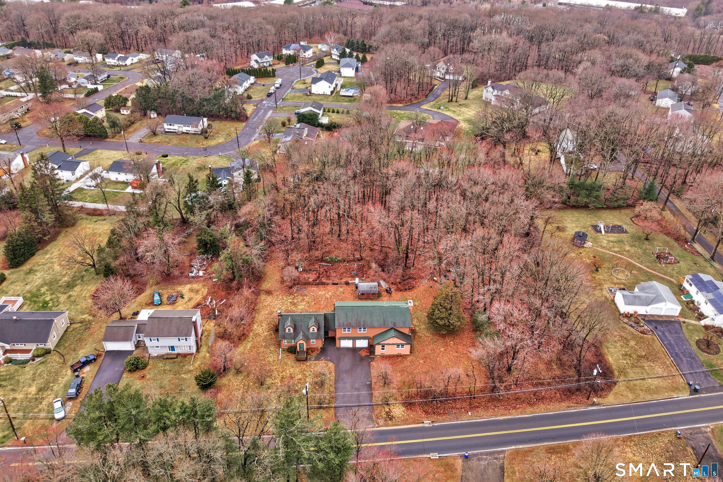 76 Clark Hill Road Prospect, CT 06712 - Photo 43 of 44 an aerial view of residential houses with outdoor space