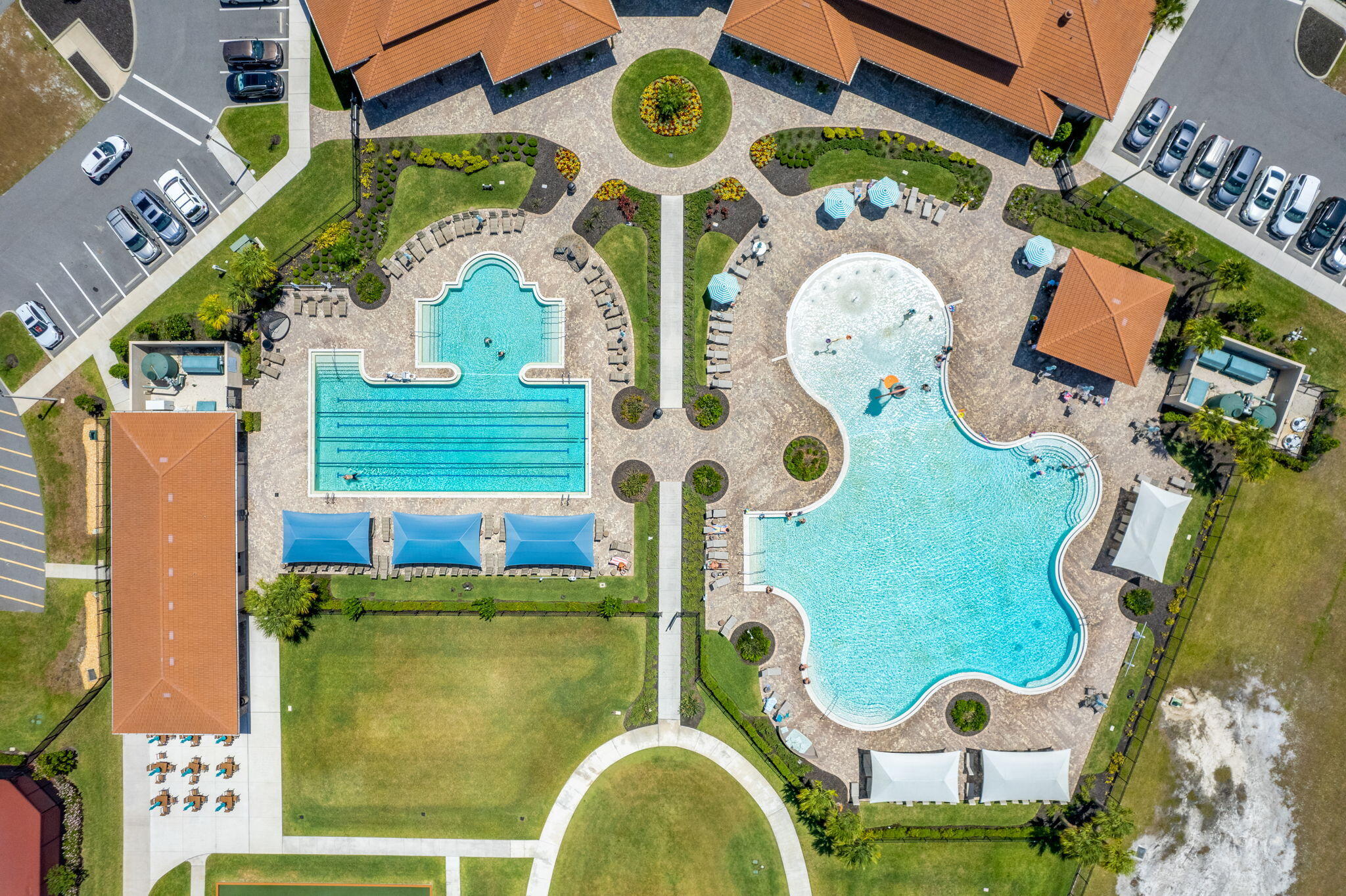 2911 Addison Drive Melbourne, FL 32940 - Photo 33 of 36 an aerial view of a house with a swimming pool