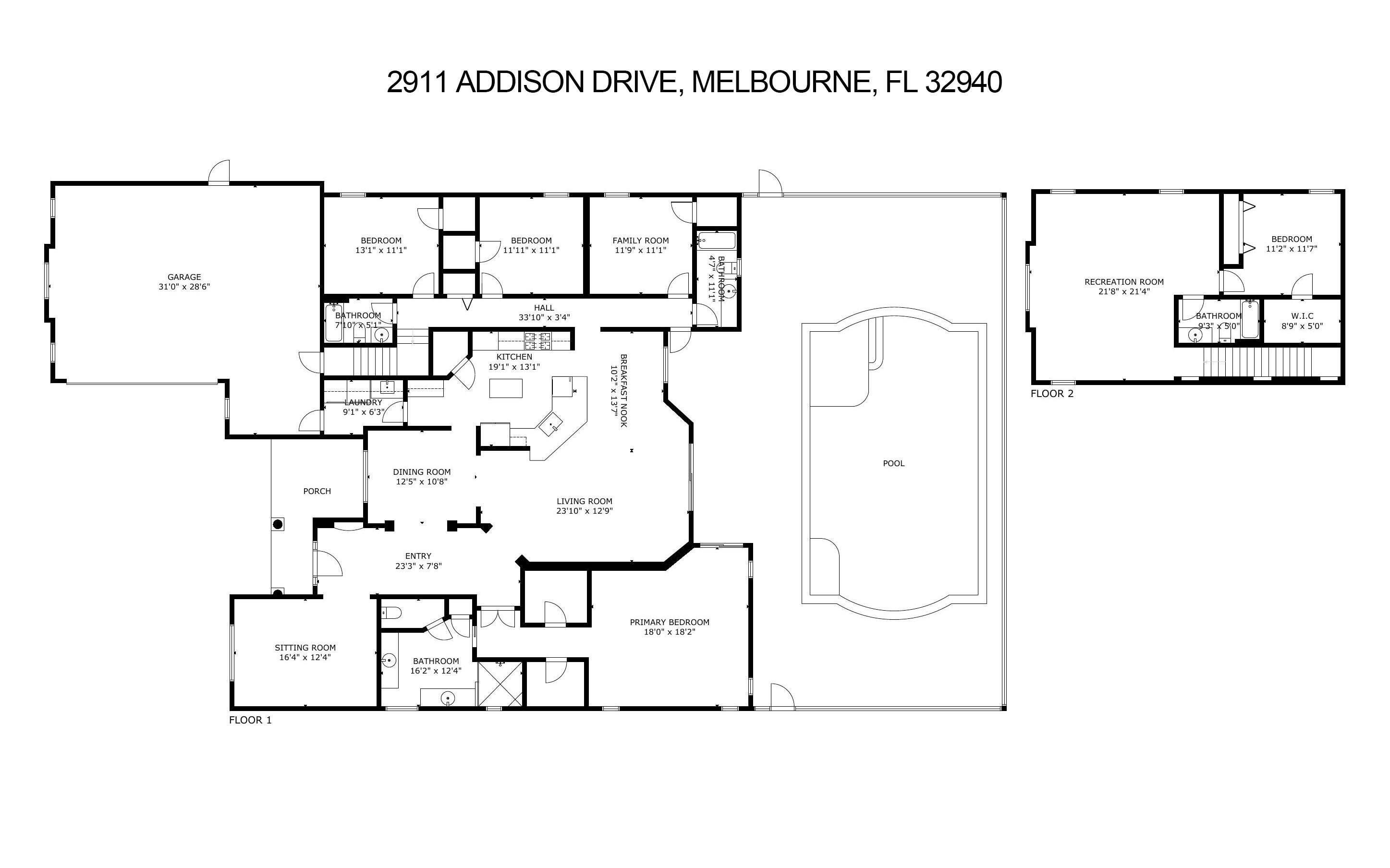 2911 Addison Drive Melbourne, FL 32940 - Photo 36 of 36 a picture of a room with a white wall and a picture of the wall