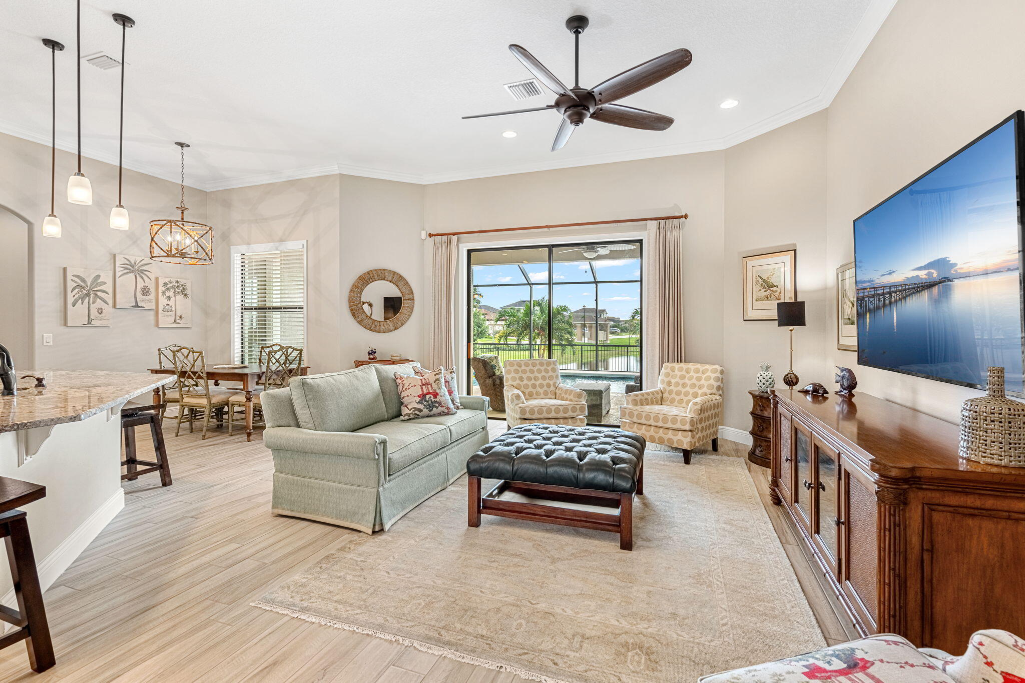 2911 Addison Drive Melbourne, FL 32940 - Photo 6 of 36 a living room with furniture and a large window