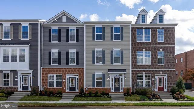 a front view of a building with yard