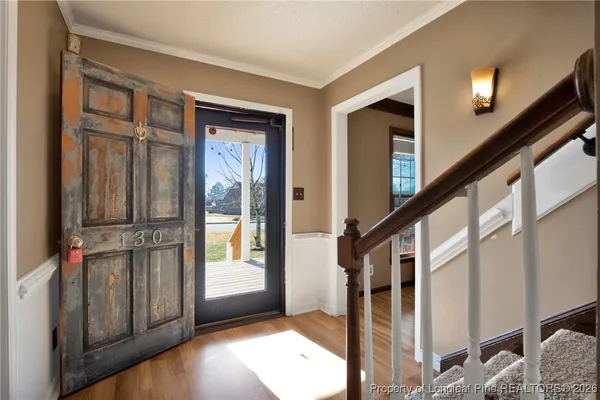 a view of an entryway with staircase