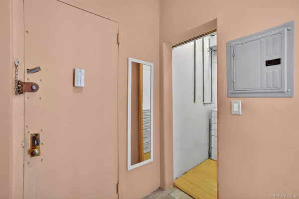 a bathroom with a tub and shower