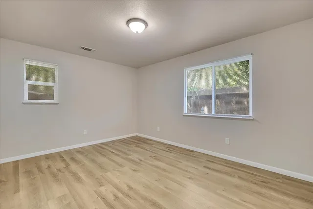 an empty room with a window