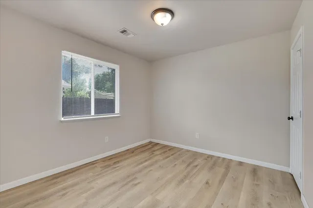 an empty room with a window