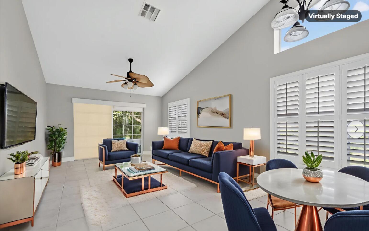 13164 Quiet Woods Road, Unit B Wellington, FL 33414 - Photo 12 of 48 Living/Dining Virtually staged