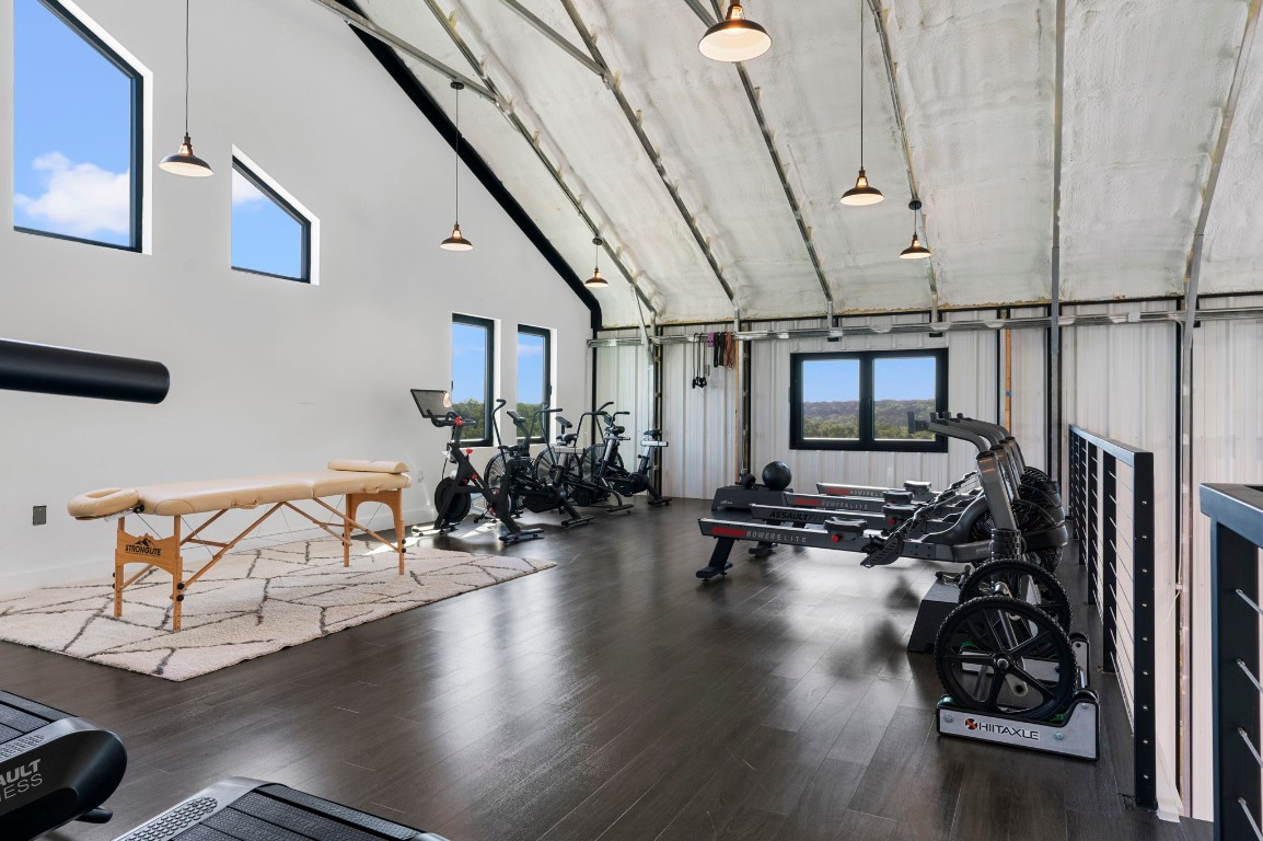 12701 Trails End Road Leander, TX 78641 - Photo 13 of 18 Dedicated fitness and training area featuring exercise equipment, open floor area and windows providing natural light.