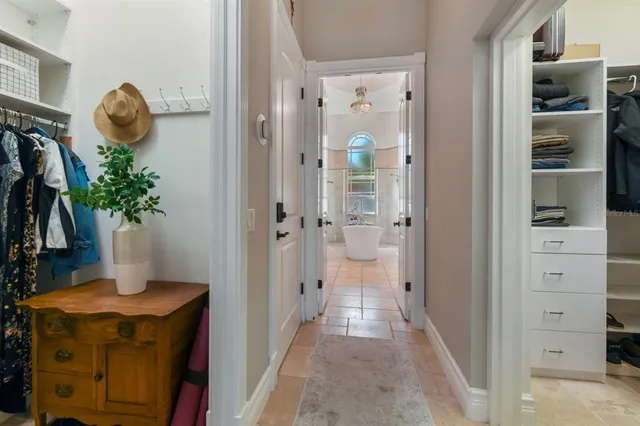 a bathroom with a sink a mirror and a shower