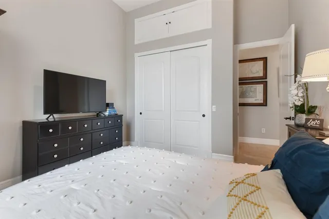 a kitchen with a sink and a large window