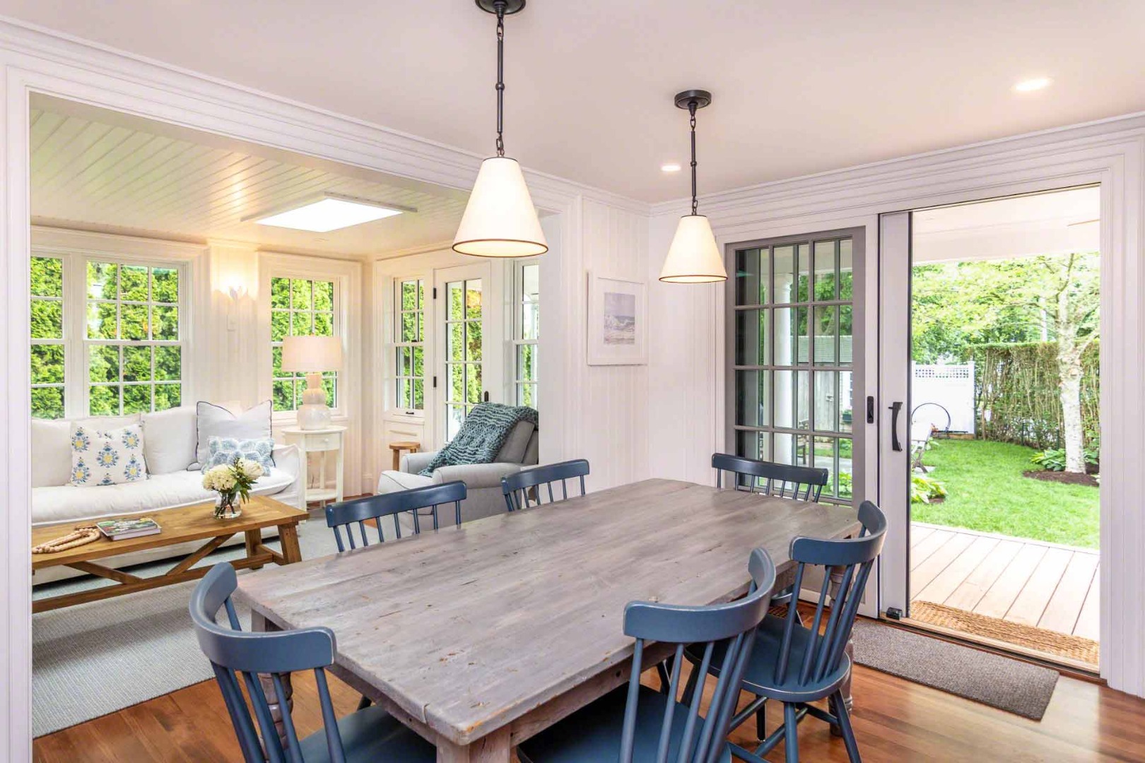 16 Mill Street Edgartown, MA 02539 - Photo 12 of 42 a view of a dining room with furniture window and outside view