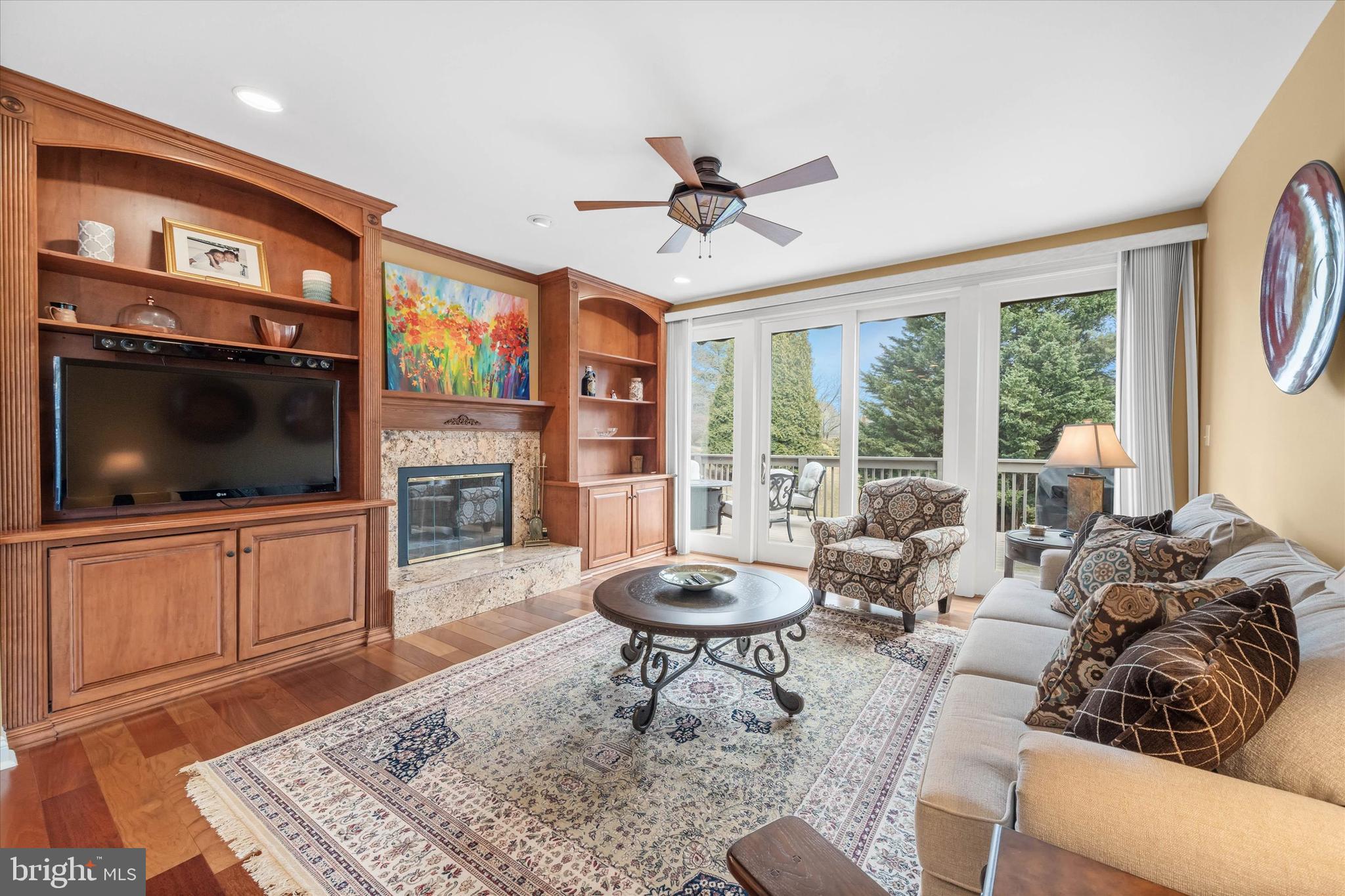 103 Downs Drive Wilmington, DE 19807 - Photo 23 of 70 a living room with fireplace furniture and a flat screen tv