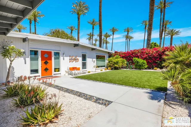 a view of a volley ball court