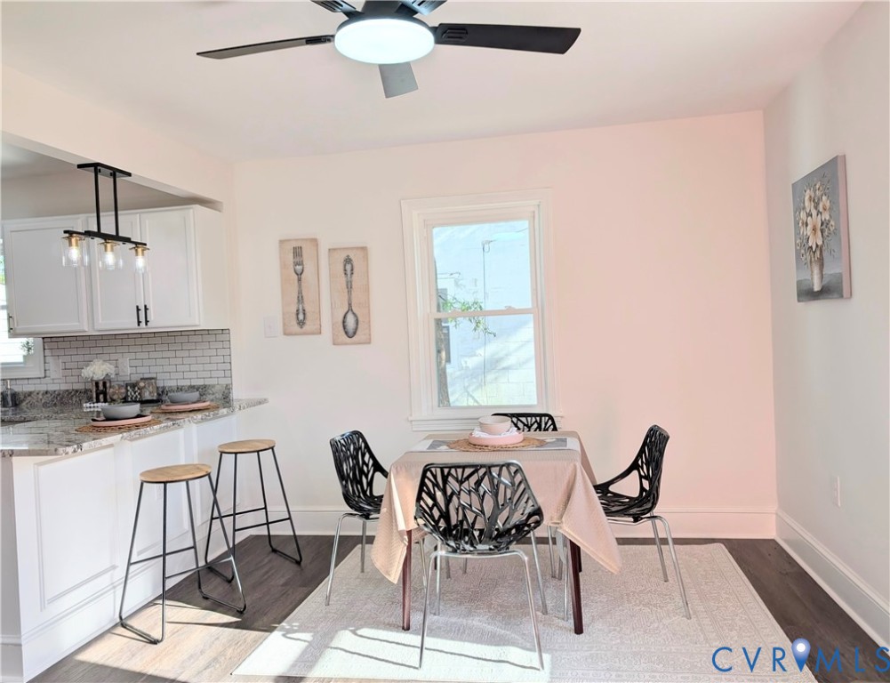 407 Washington Avenue Colonial Heights, VA 23834 - Photo 2 of 41 Dining area with dark wood-style flooring and ceil