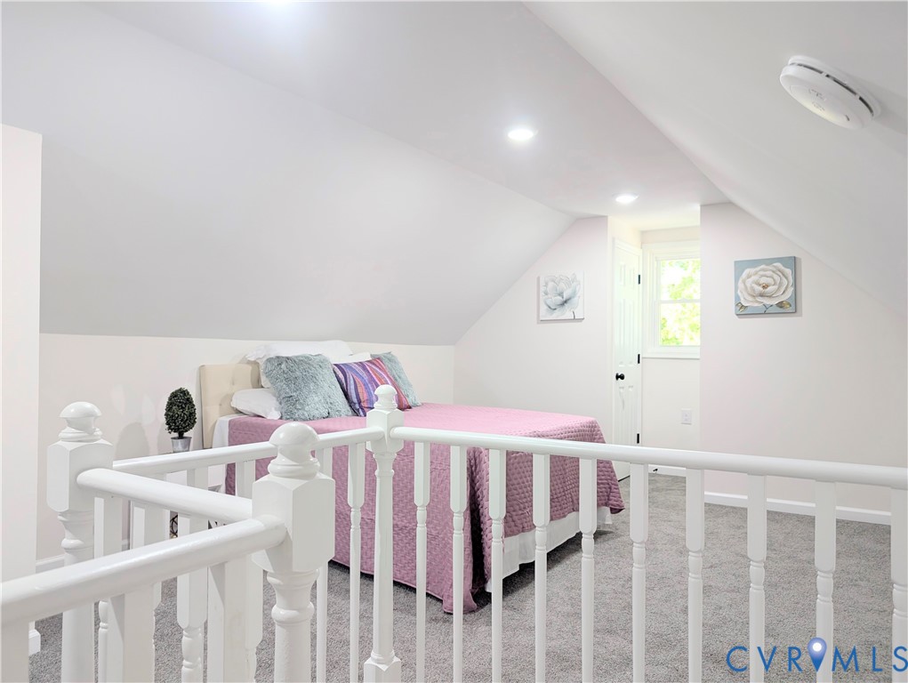 407 Washington Avenue Colonial Heights, VA 23834 - Photo 27 of 41 Bedroom featuring carpet floors, vaulted ceiling,