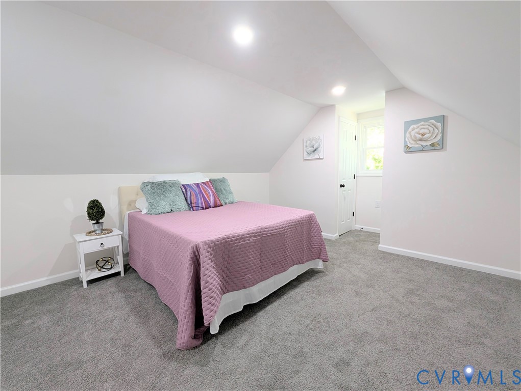 407 Washington Avenue Colonial Heights, VA 23834 - Photo 29 of 41 Carpeted bedroom featuring vaulted ceiling and rec