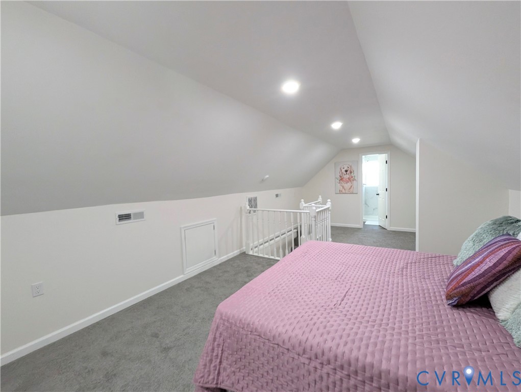 407 Washington Avenue Colonial Heights, VA 23834 - Photo 30 of 41 Carpeted bedroom featuring lofted ceiling and rece