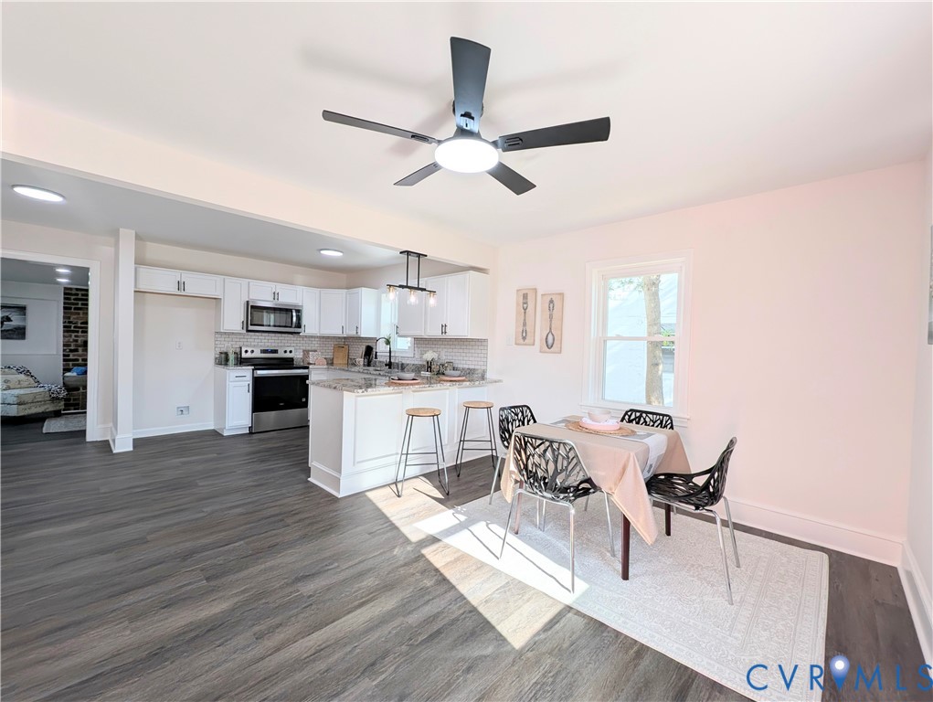 407 Washington Avenue Colonial Heights, VA 23834 - Photo 3 of 41 Dining area featuring dark wood-type flooring, cei