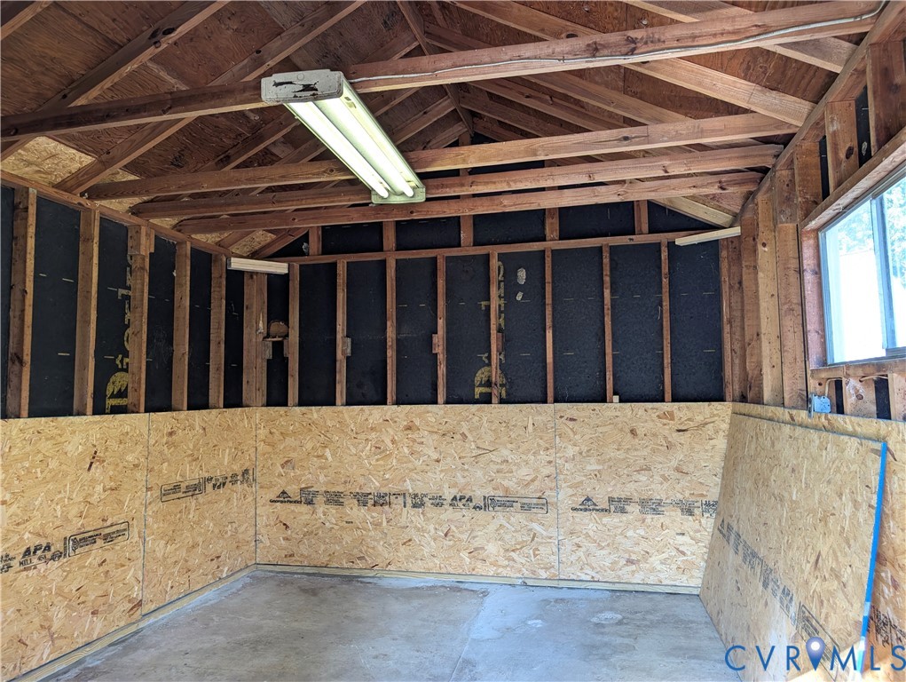 407 Washington Avenue Colonial Heights, VA 23834 - Photo 37 of 41 Misc room with concrete flooring and vaulted ceili