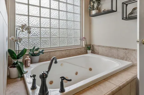 a view of balcony with wooden floor