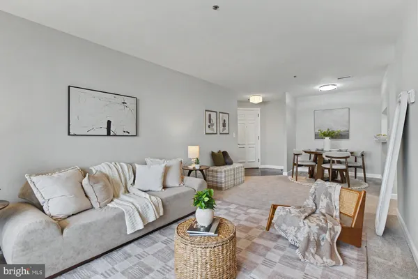 a living room with furniture and a couch
