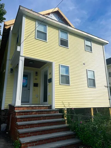 a front view of a house