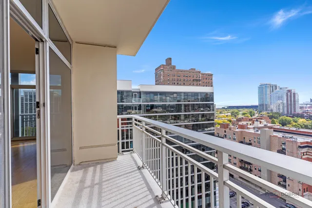 a view of balcony with city view