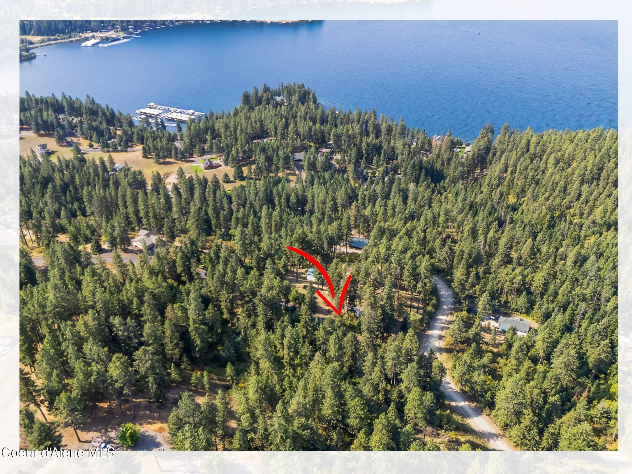 Property overlooking Carlin Bay