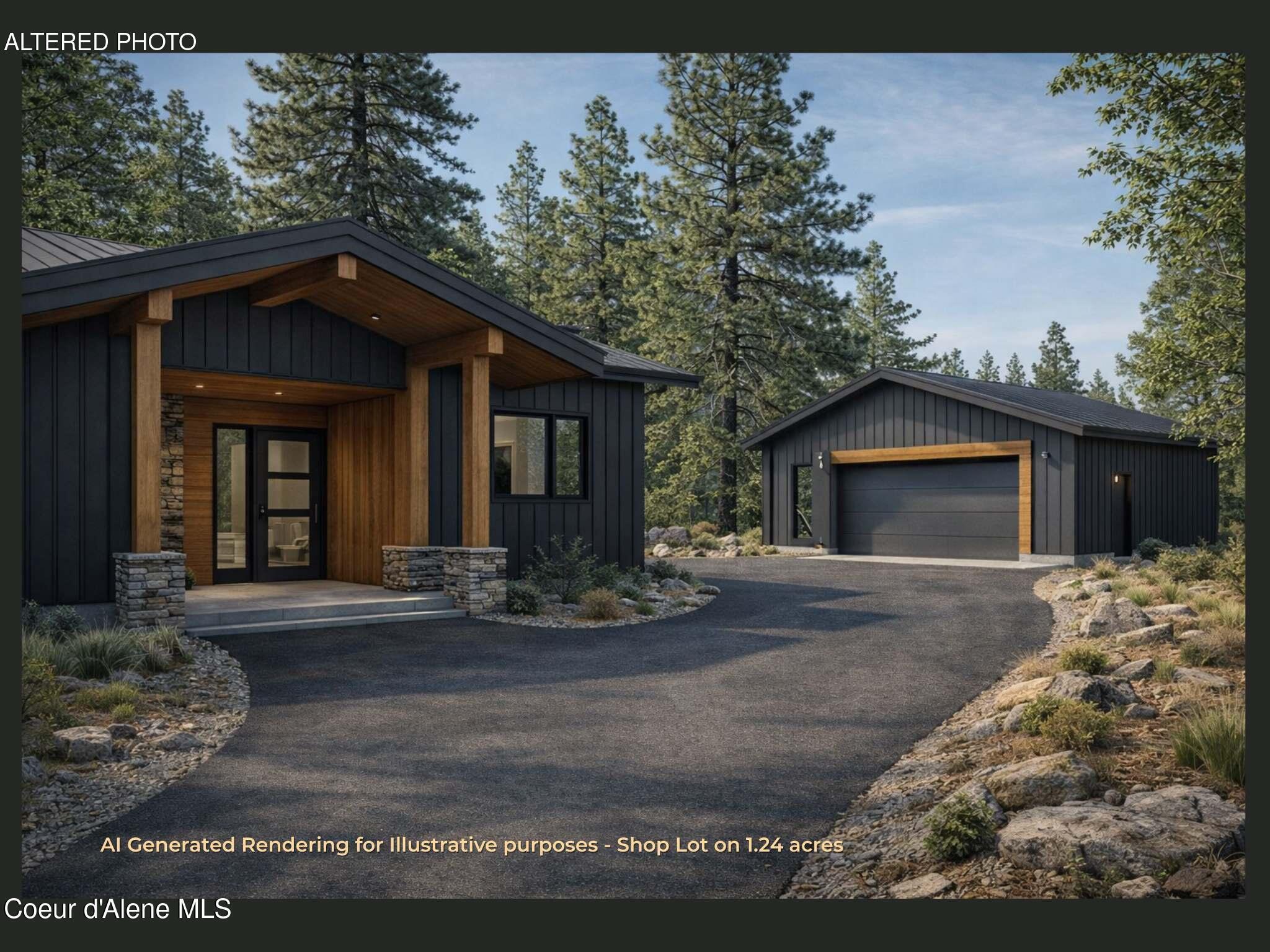Lt1-blk1 South Hanson Road Harrison, ID 83833 - Photo 5 of 28 Front & shop – AI Concept Rendering
