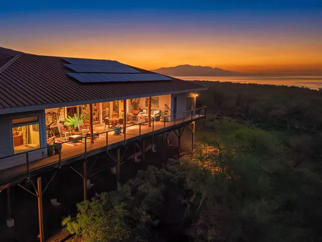 a view of balcony with mountain view