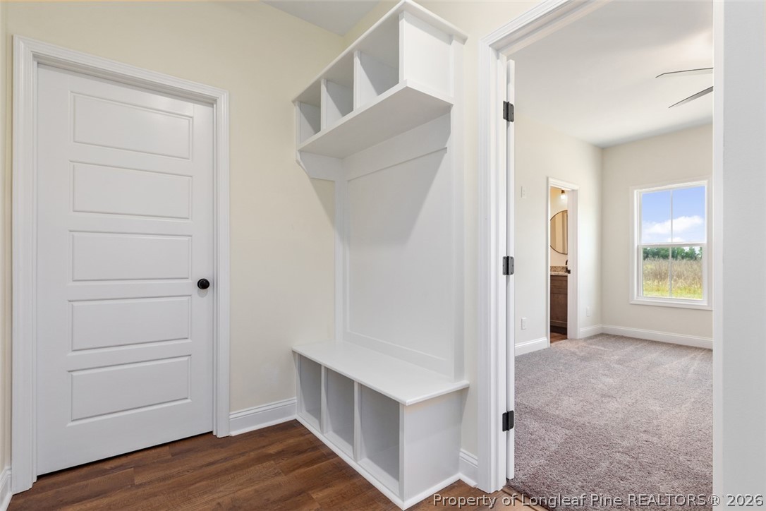 141 Libby Lane Raeford, NC 28376 - Photo 21 of 28 a view of an entryway with wooden floor