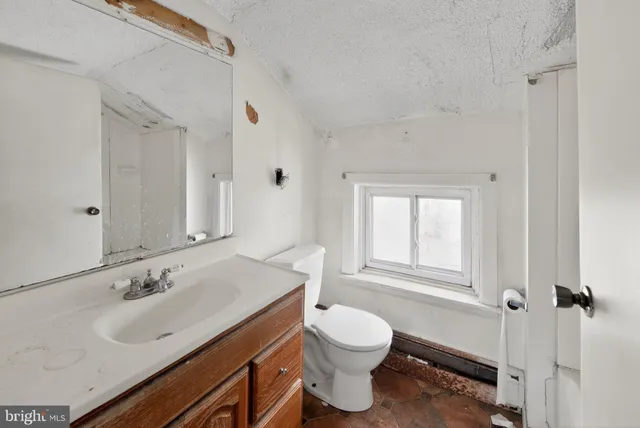 a bathroom with a sink toilet and vanity
