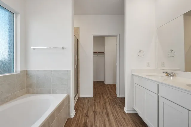 an empty room with window