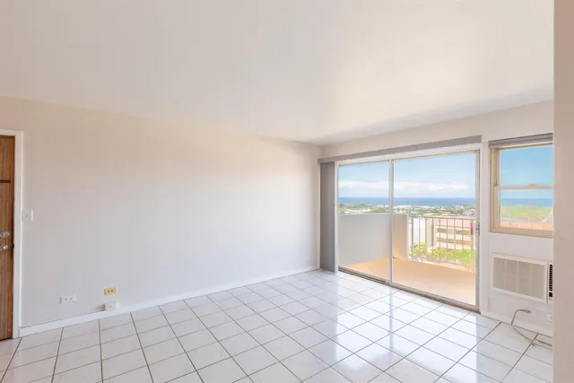 a view of an empty room and window