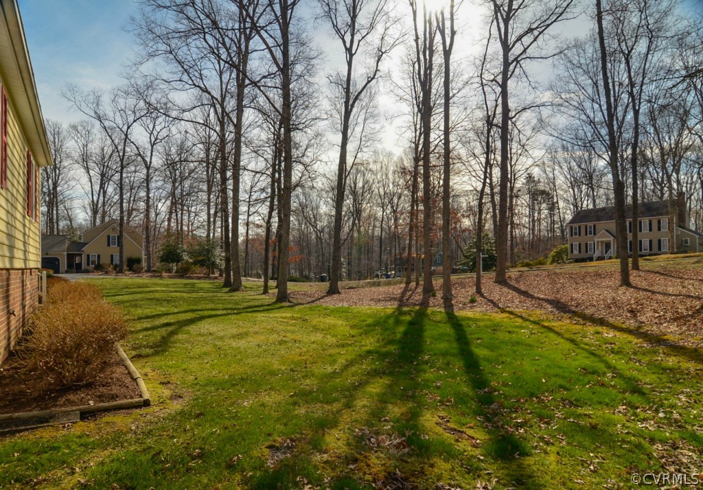 13200 Queensgate Road Midlothian, VA 23114 - Photo 3 of 24 a view of a backyard with large trees