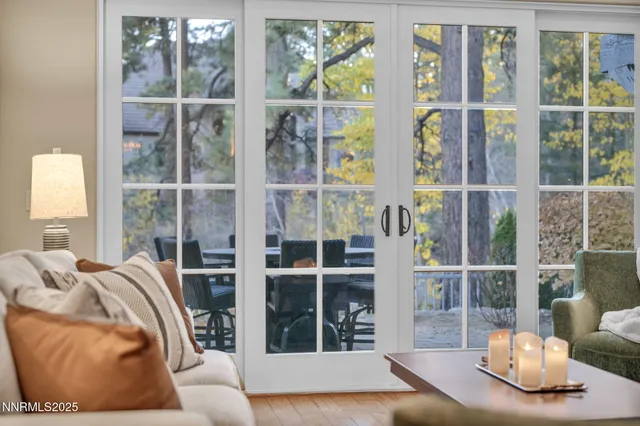 a bedroom with a bed and a television