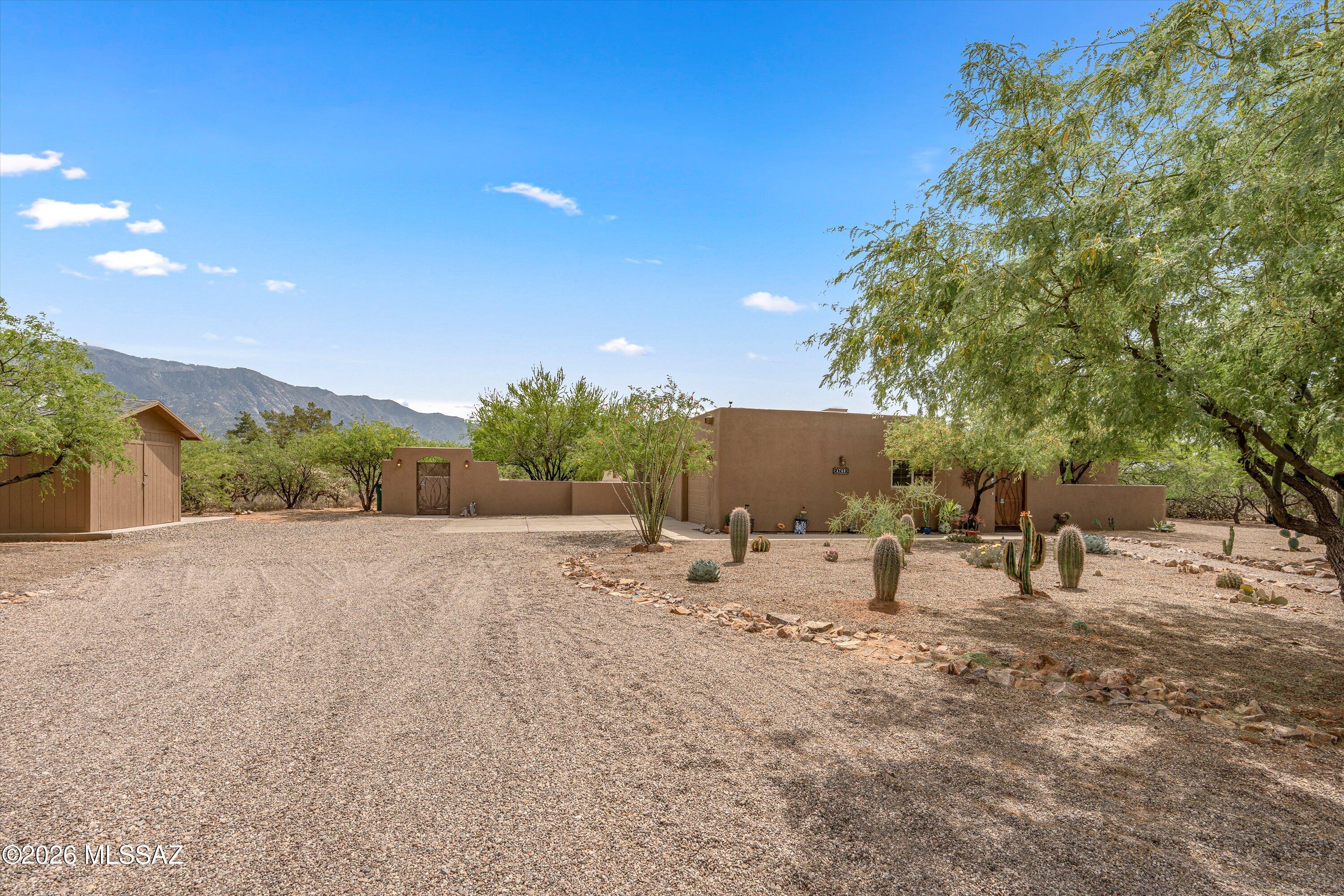 4760 East Wagon Train Road Tucson, AZ 85739 - Photo 35 of 38 a view of a dry yard with trees
