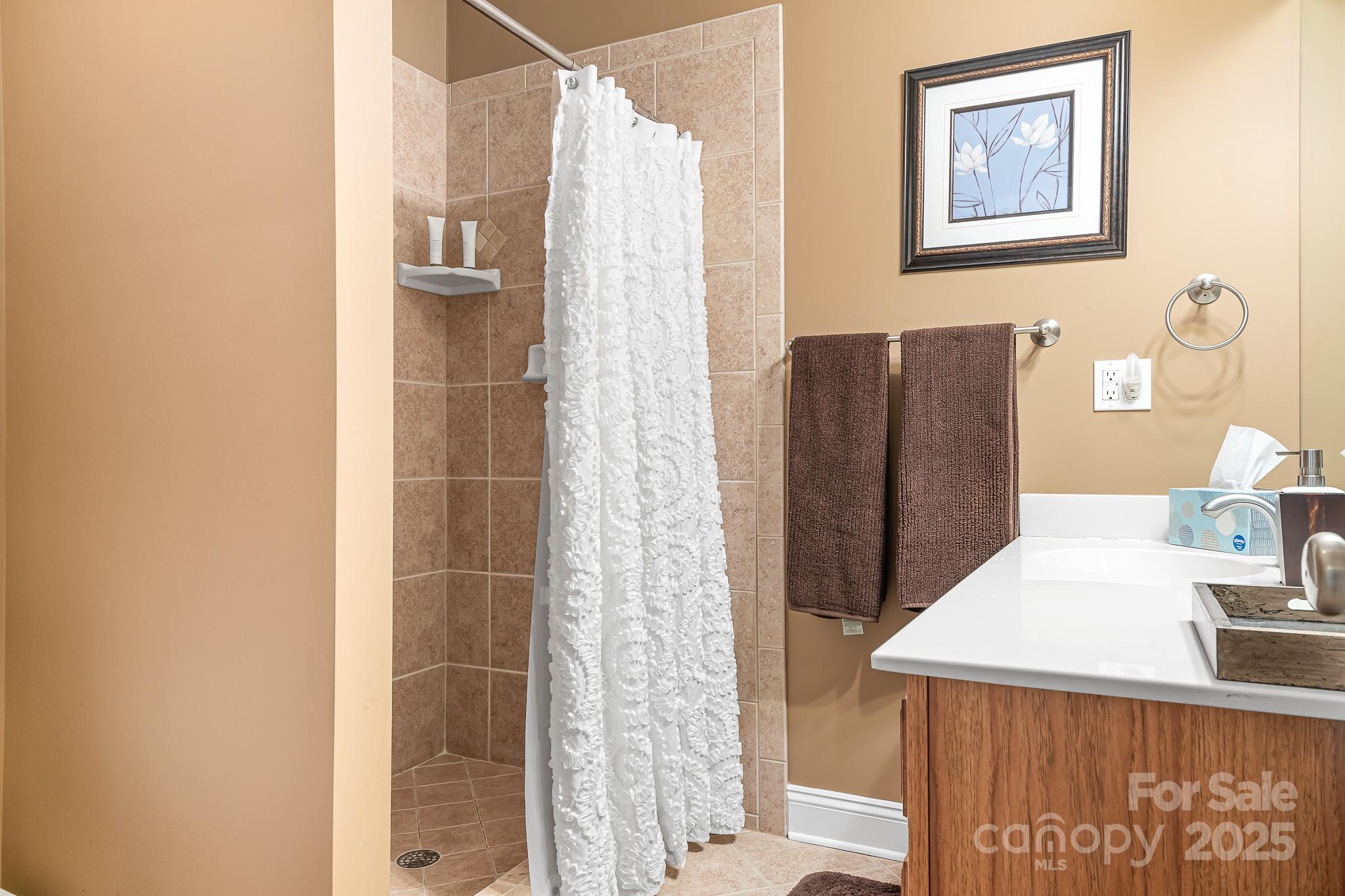 302 McCrary Road Mooresville, NC 28117 - Photo 22 of 34 a bathroom with a shower and a sink