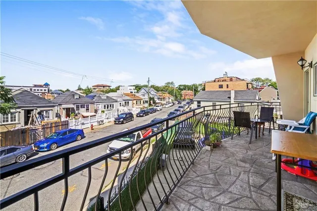 a view of city from balcony