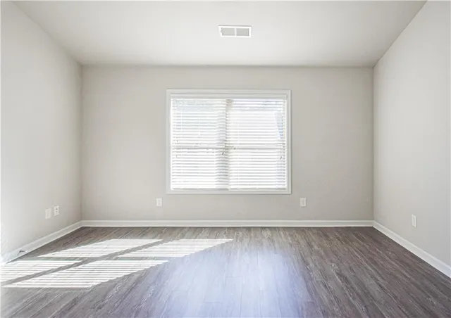 an empty room with a window