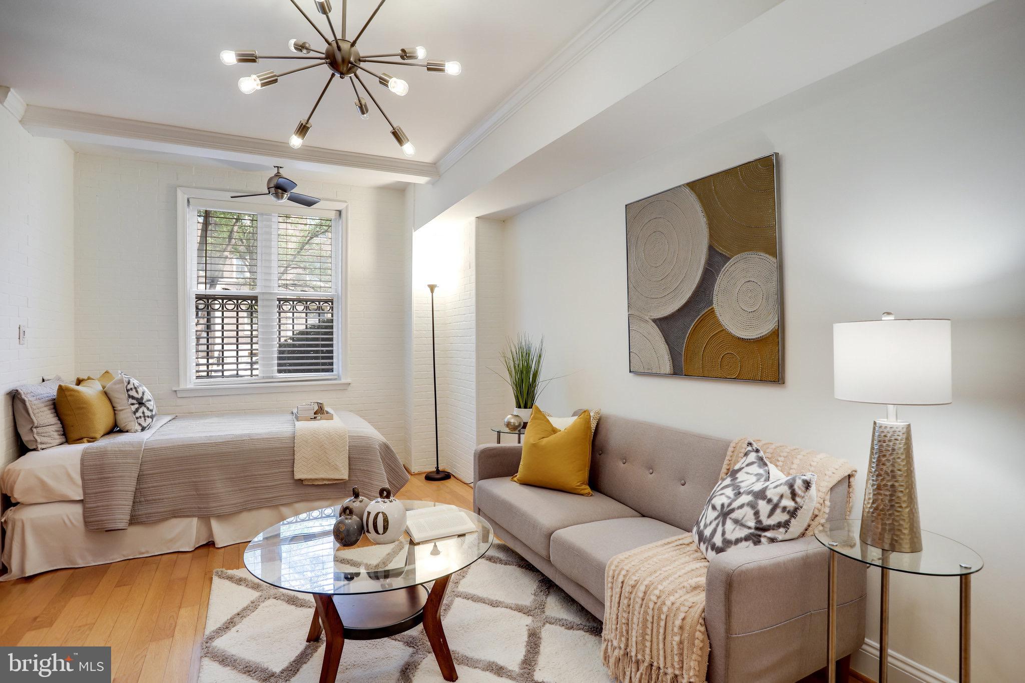 1438 Columbia Road Northwest, Unit 101 Washington, DC 20009 - Photo 11 of 39 a living room with furniture and a window