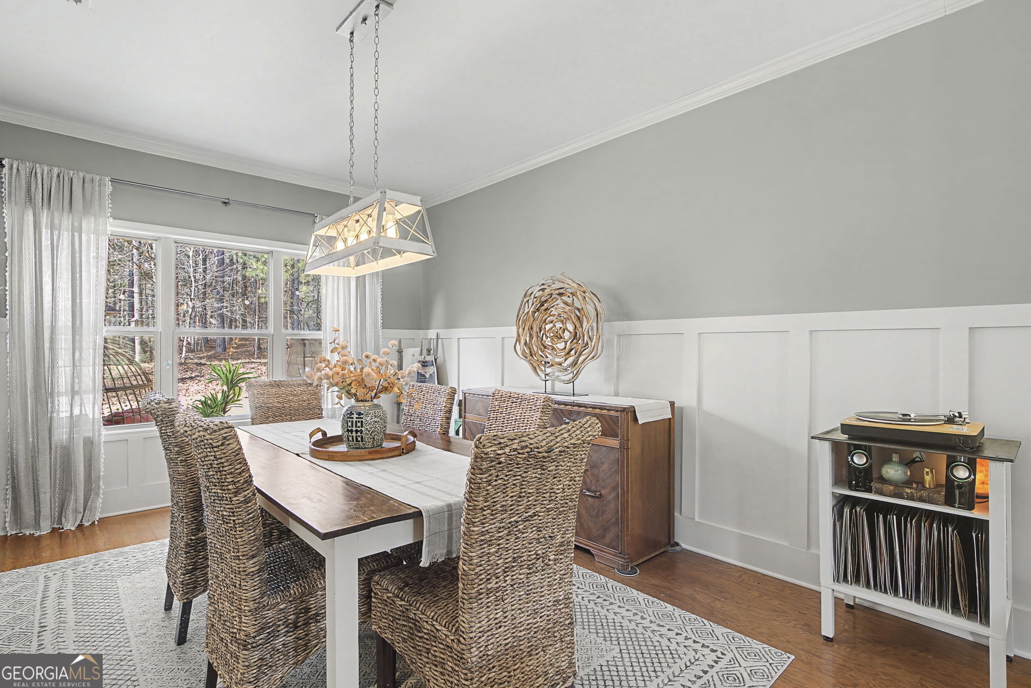7 Harris Court Newnan, GA 30263 - Photo 14 of 64 a view of a dining room with furniture window and wooden floor