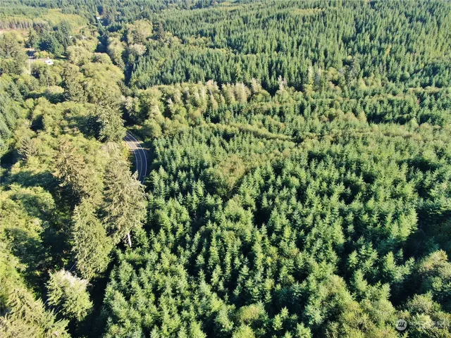 a backyard of a house with lots of green space and a lake view