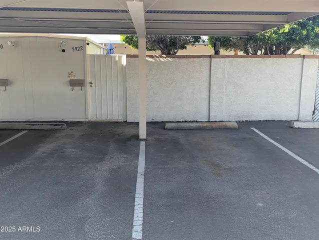 a view of backyard with green space